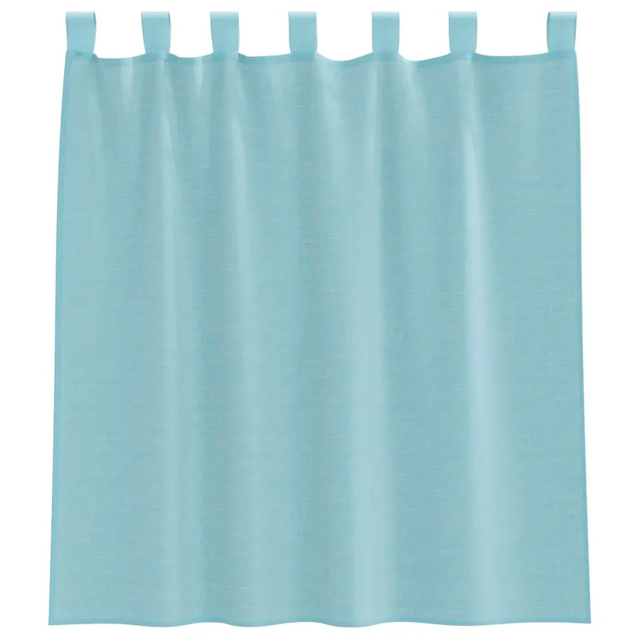 Rideaux en voile avec boucles 2 pcs turquoise 140x140 cm - 4