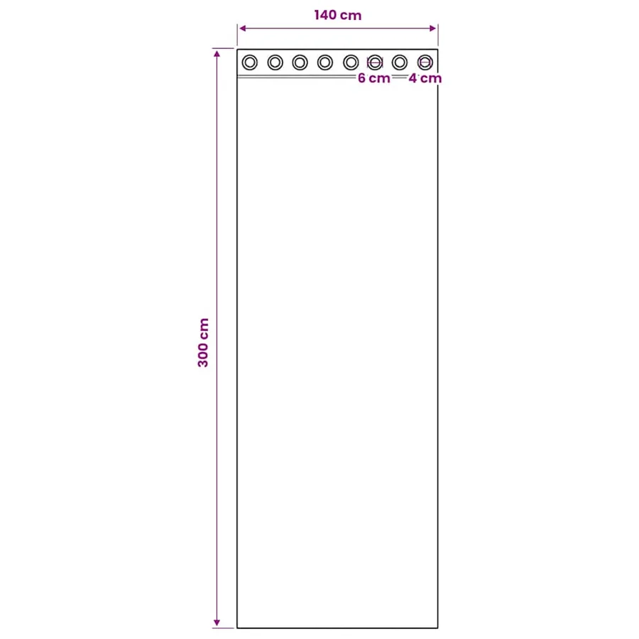 Rideaux en voile avec œillets 2 pcs violet 140x300 cm - 8
