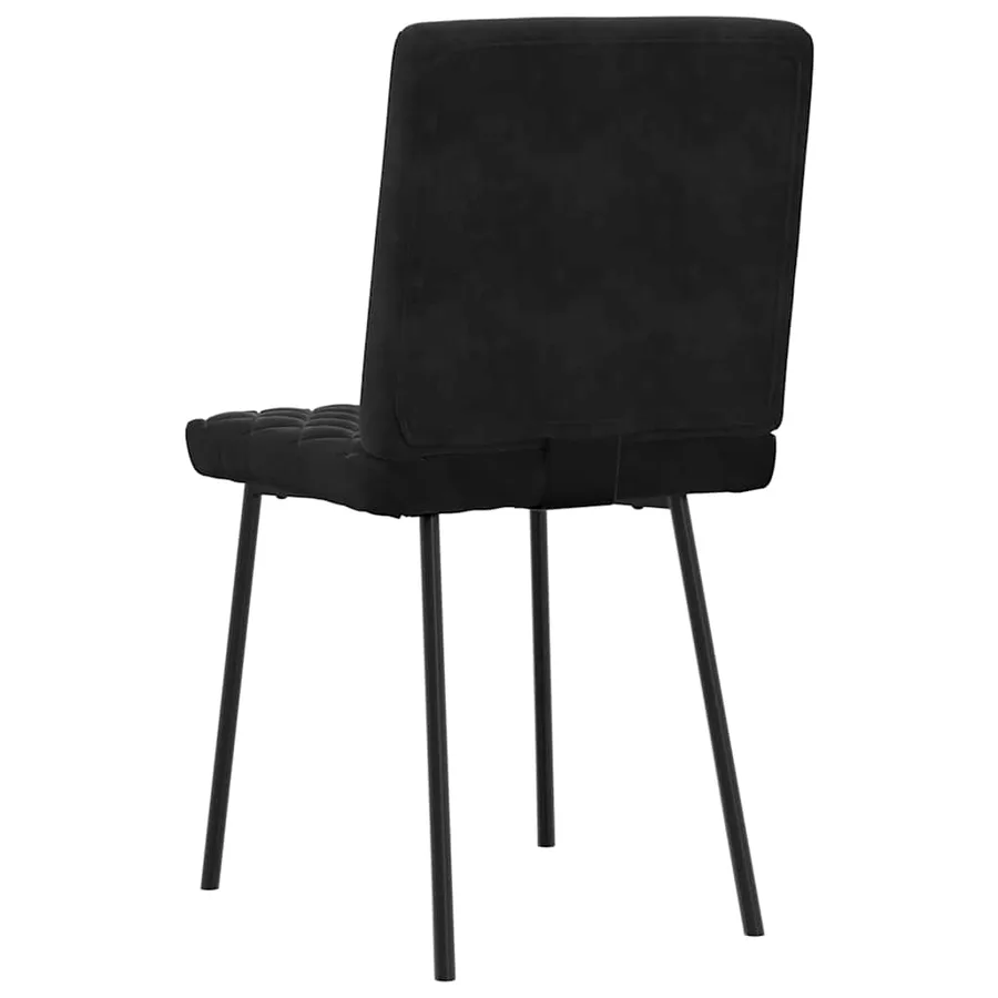 Chaises à manger lot de 4 Noir Velours - 6