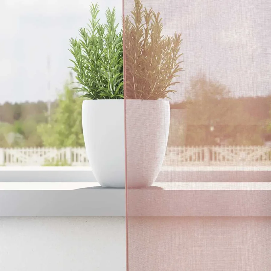 Rideaux en voile avec œillets 2 pcs rose 140x225 cm - 3