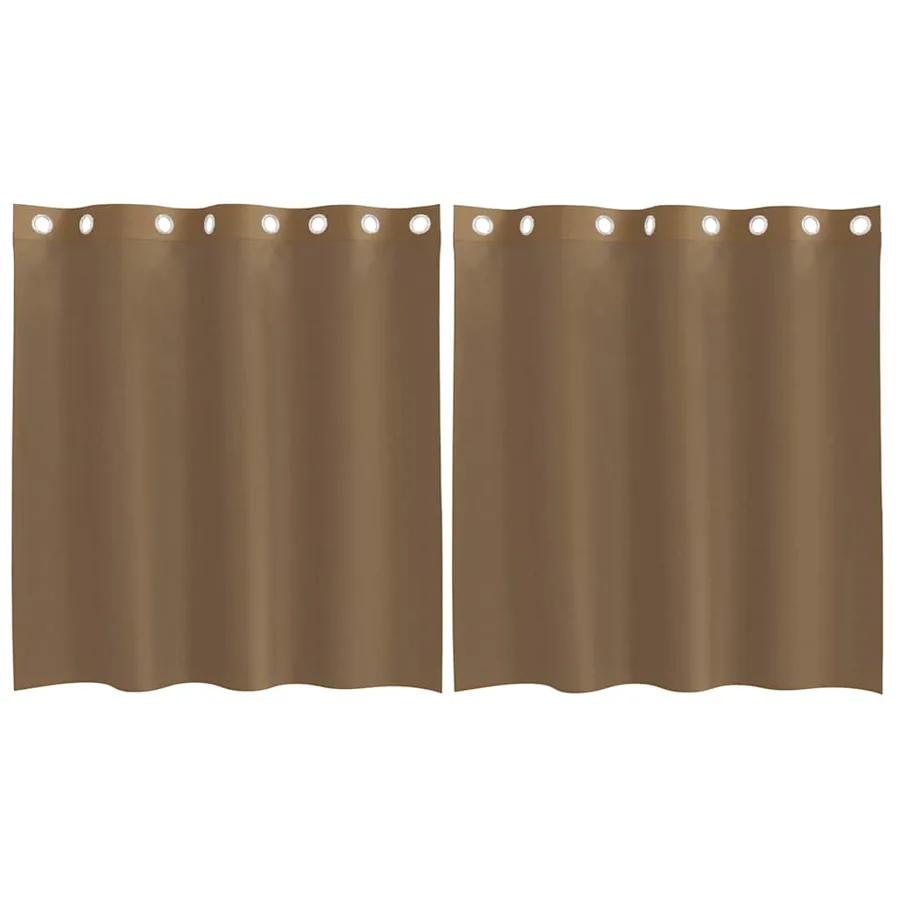 Rideaux en voile avec œillets 2 pcs marron clair - 2