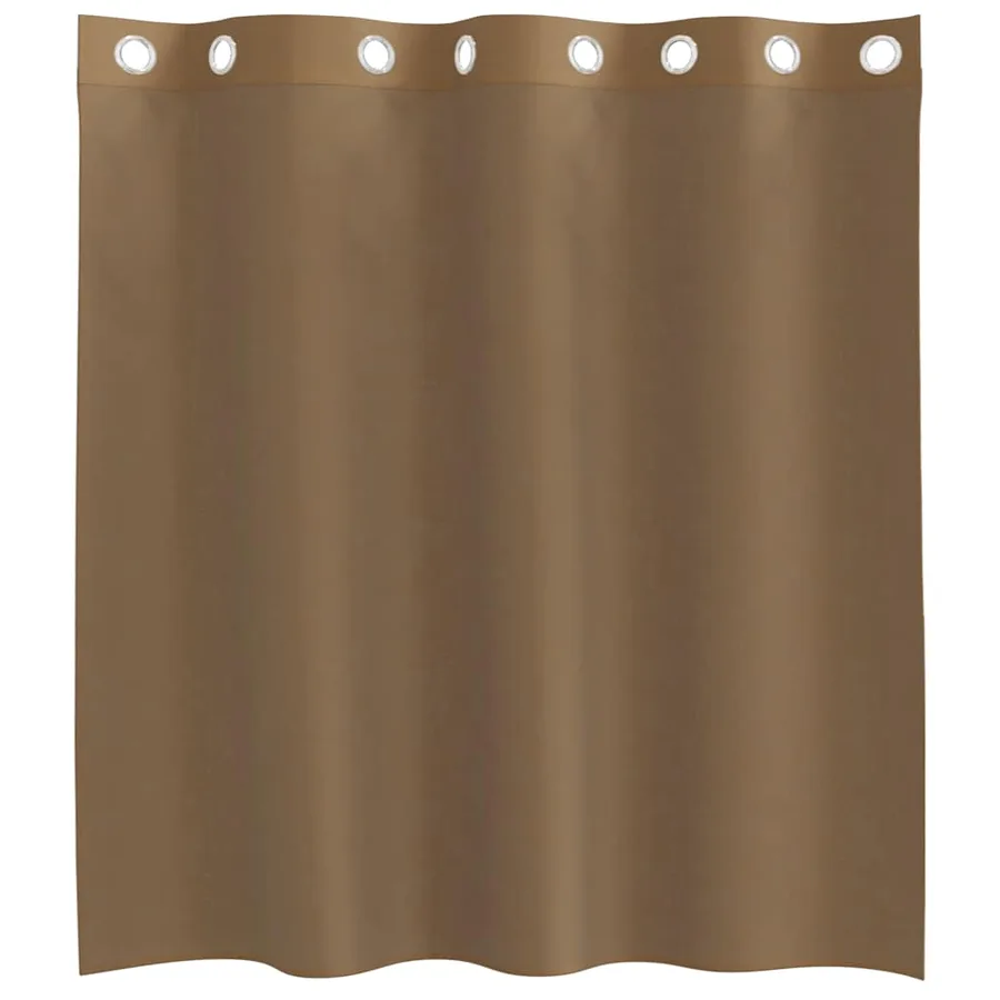 Rideaux en voile avec œillets 2 pcs marron clair - 4