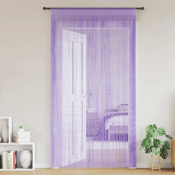 Rideau en fils 2 pcs 140 x 250 cm violet
