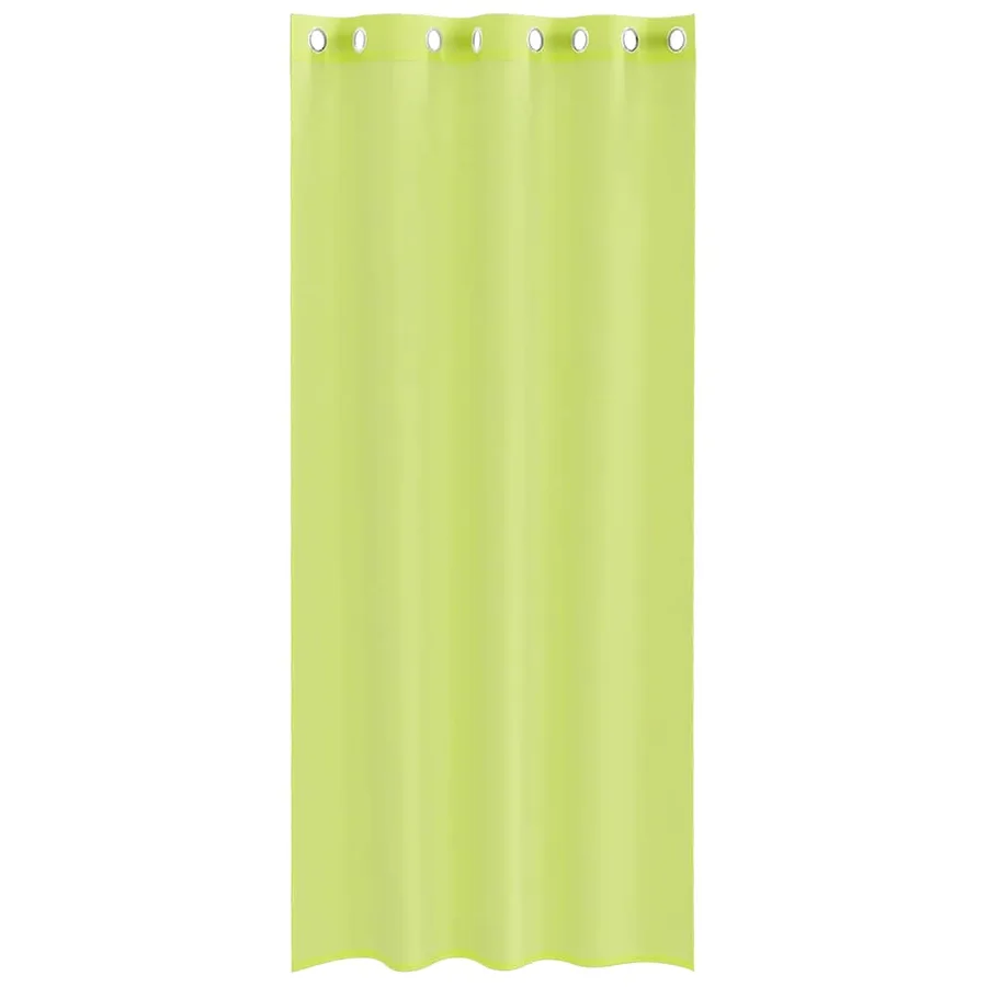Rideaux en voile avec œillets 2 pcs vert pomme 140x225 cm - 4