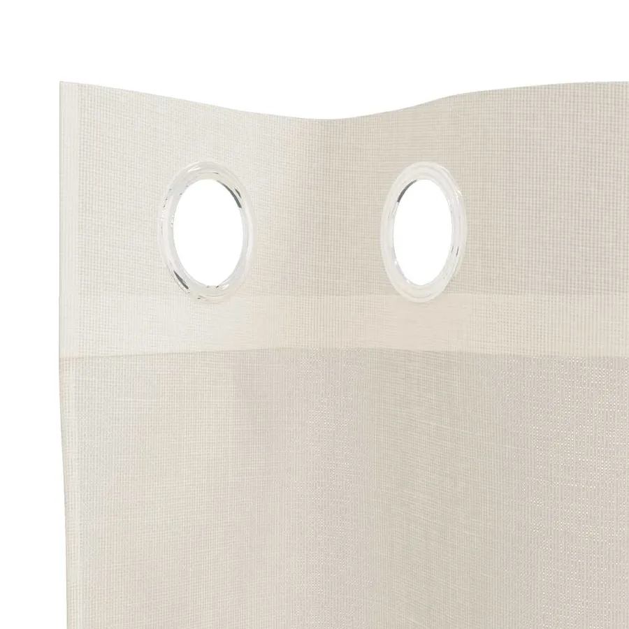 Rideaux en voile avec œillets 2 pcs crème 140x300 cm - 5