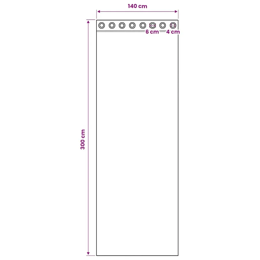 Rideaux en voile avec œillets 2 pcs crème 140x300 cm - 8