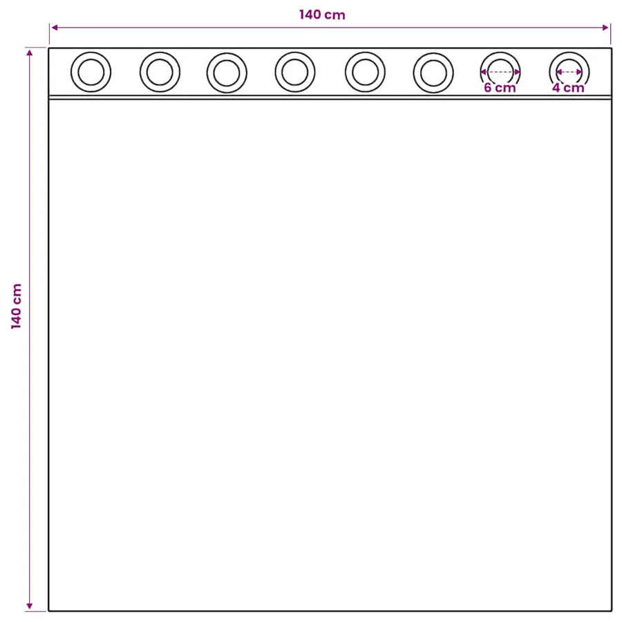 Rideaux en voile avec œillets 2 pcs rose 140x140 cm - 8