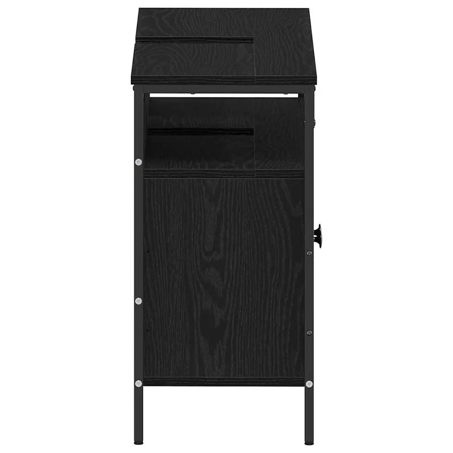 Meuble de Lavabo de Salle de Bain Chêne noir 80 x 30 x 60 cm - 7