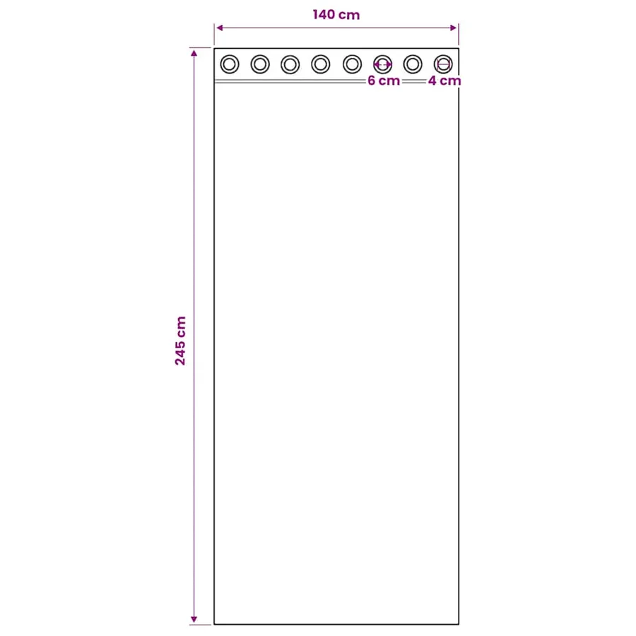 Rideaux en voile avec œillets 2 pcs blanc - 8