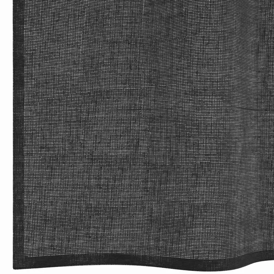 Rideaux en voile avec œillets 2 pcs noir 140x245 cm - 6