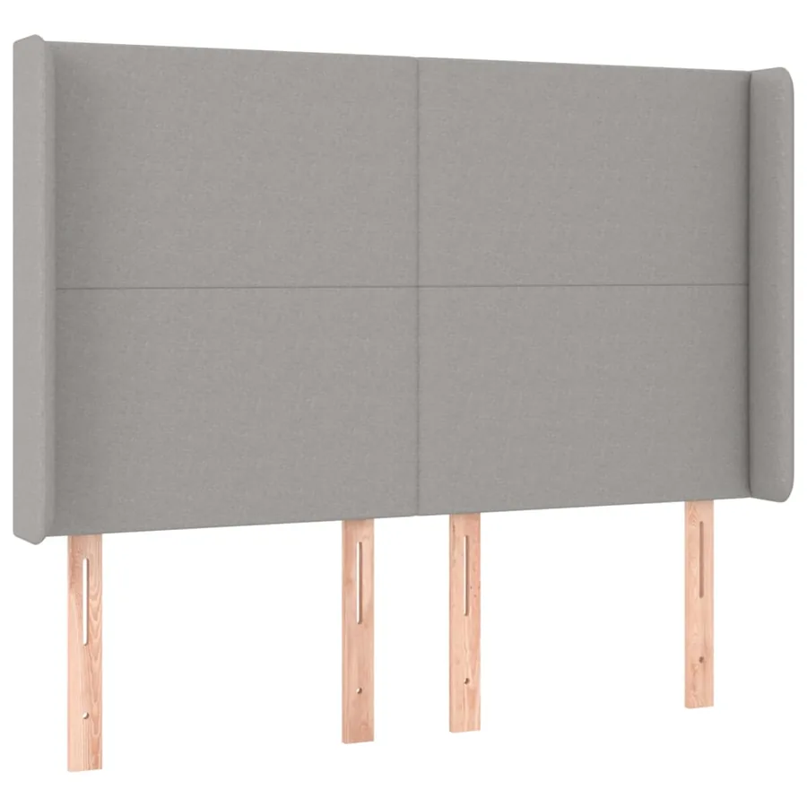 Sommier à lattes de lit matelas LED Gris clair 140x200 cm Tissu - 7