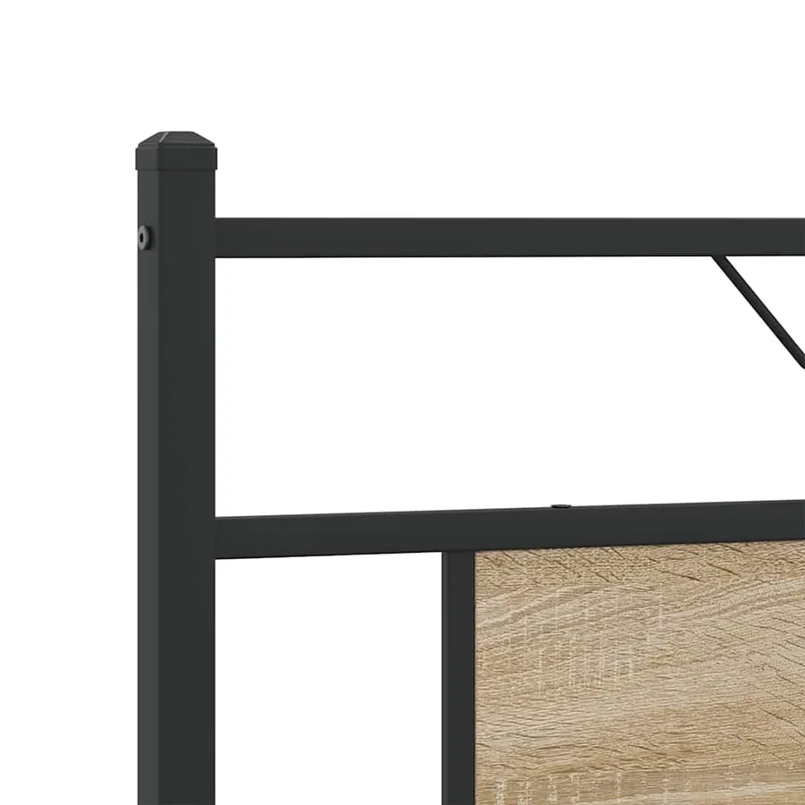 Cadre de lit sans matelas chêne sonoma 183x203 cm - 9