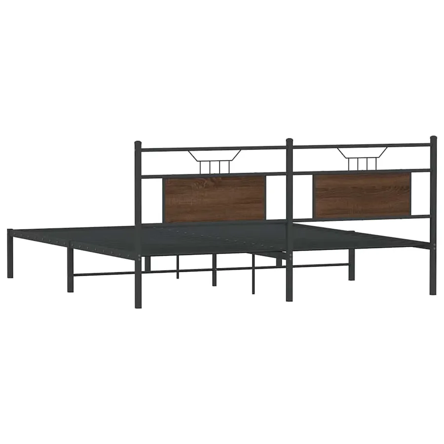 Cadre de lit sans matelas chêne marron 160x200 cm - 8