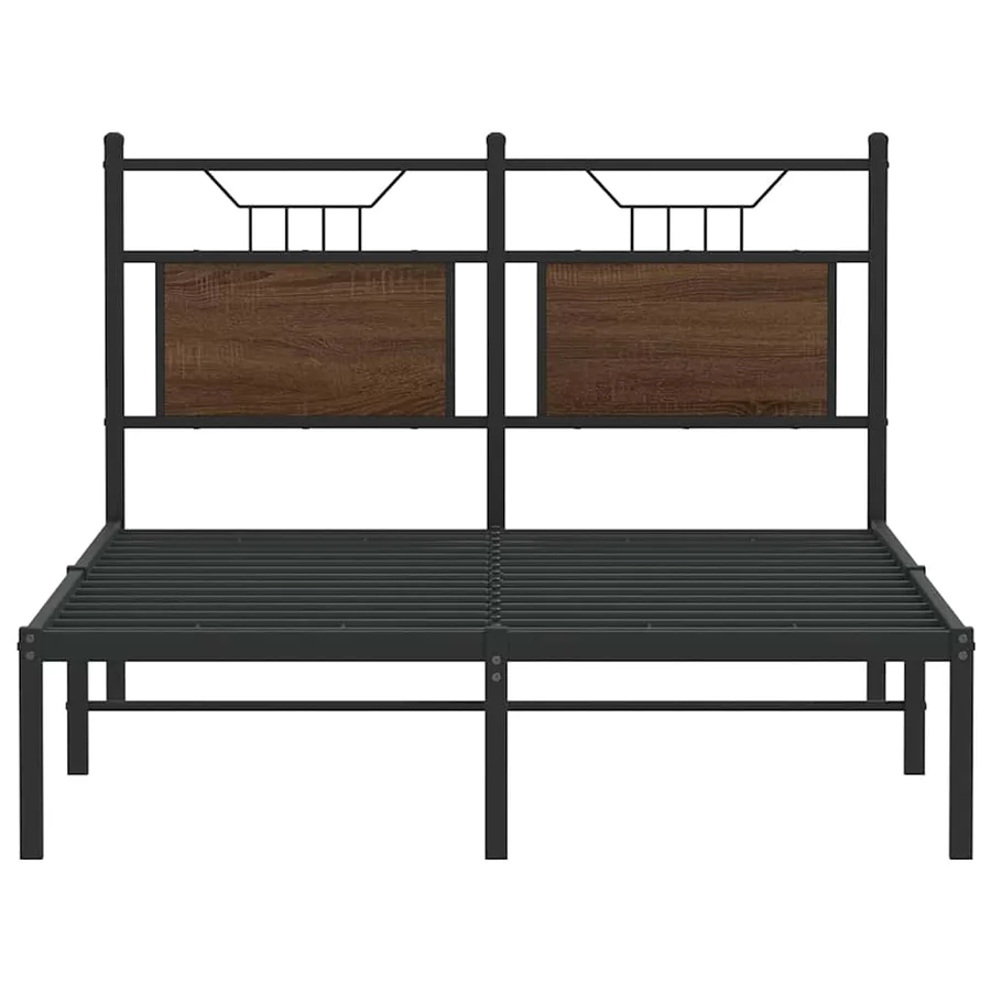 Cadre de lit sans matelas chêne marron 120x190 cm - 6