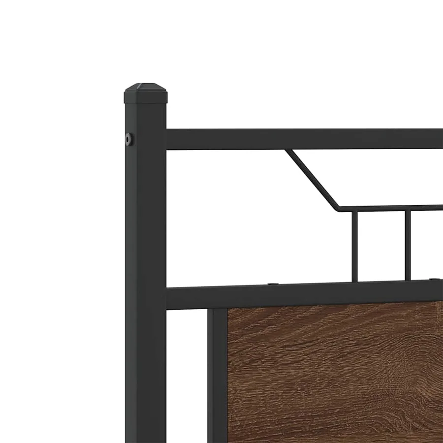 Cadre de lit sans matelas chêne marron 120x190 cm - 9