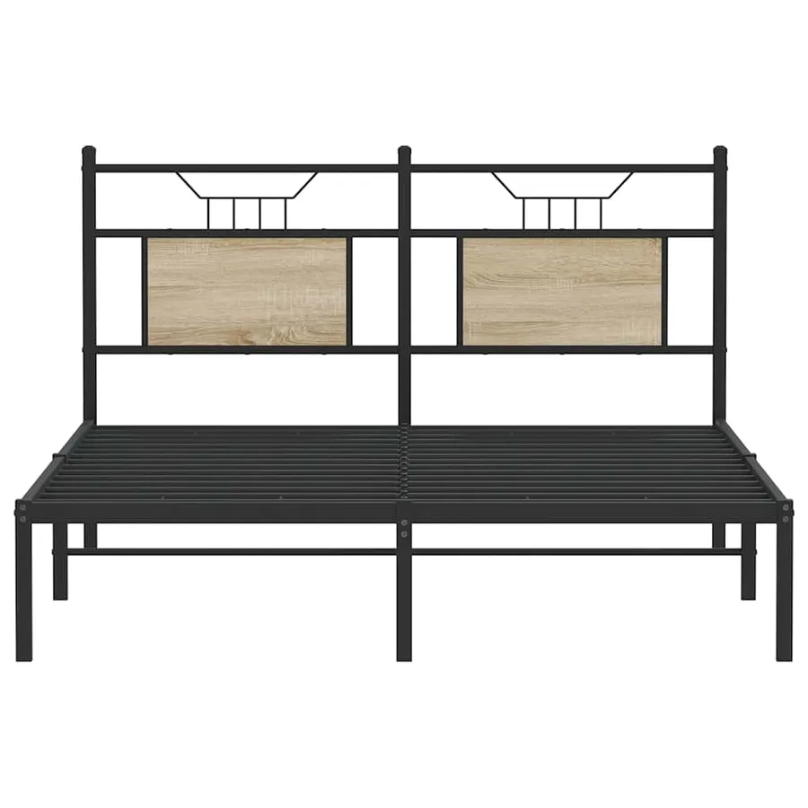 Cadre de lit sans matelas chêne sonoma 150x200 cm - 6