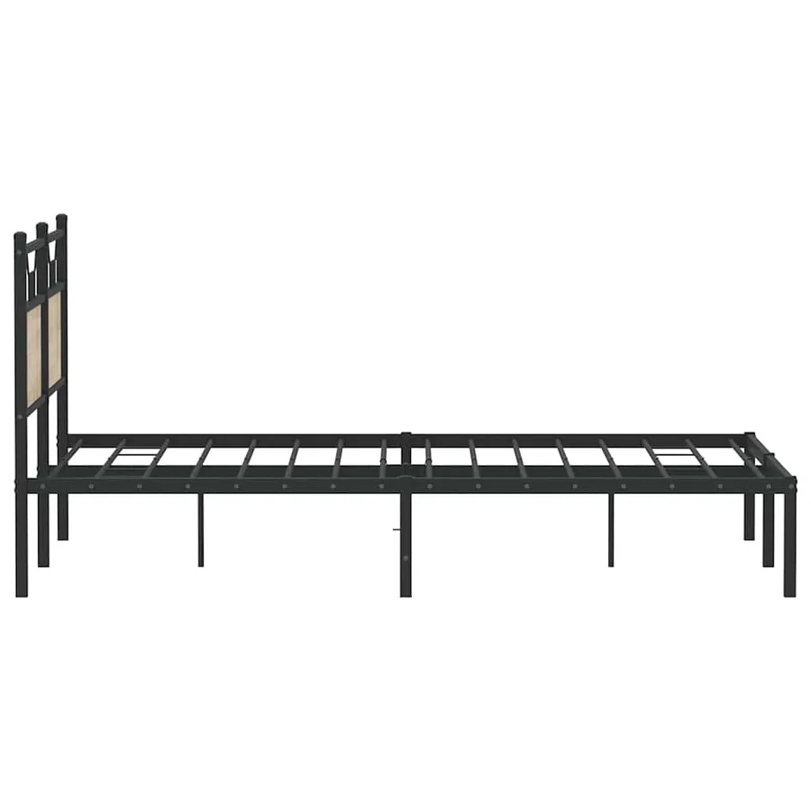 Cadre de lit sans matelas chêne sonoma 150x200 cm - 7