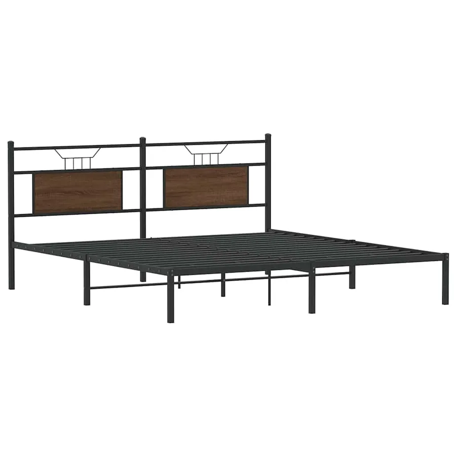 Cadre de lit sans matelas chêne marron 183x213 cm - 3