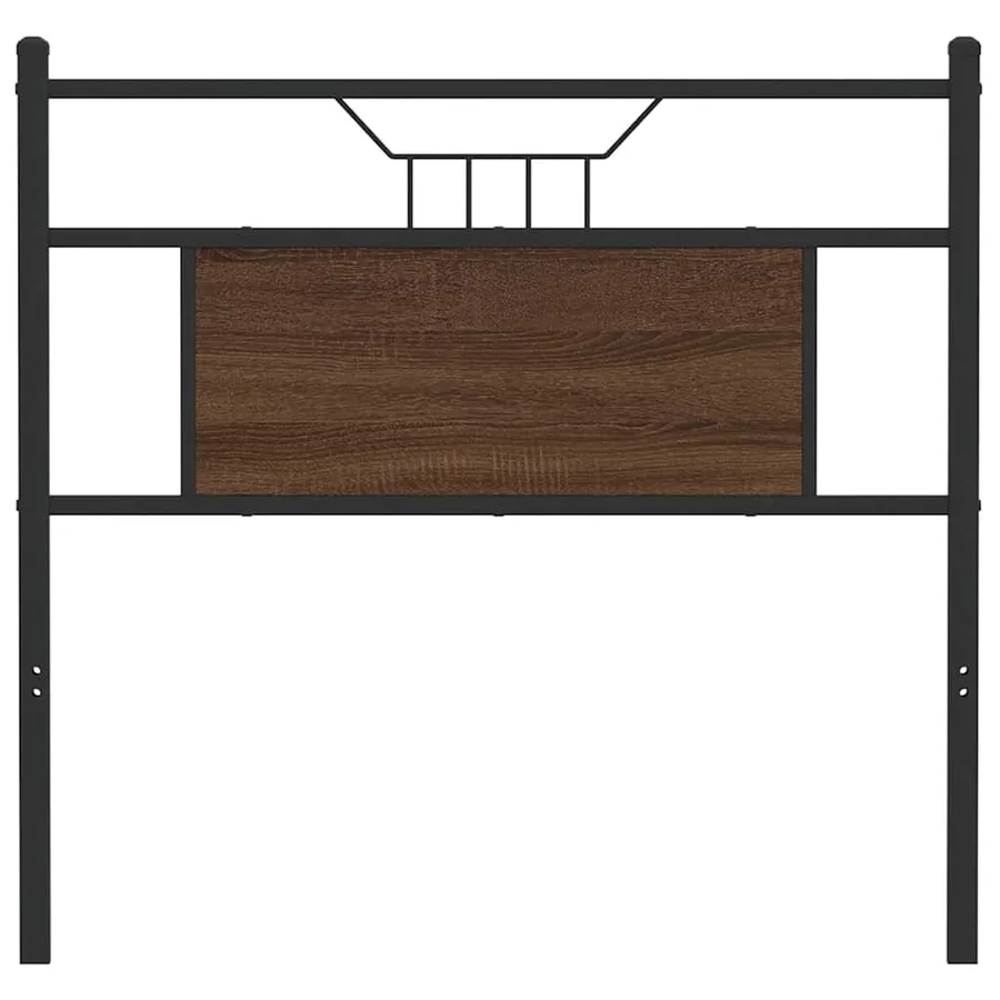 Tête de lit de remplacement chêne marron 75 cm bois d'ingénierie et acier - 4