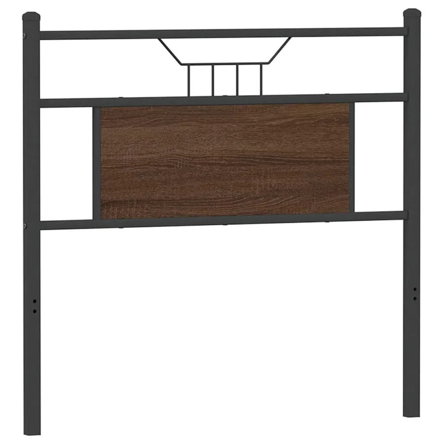 Tête de lit de remplacement chêne marron 75 cm bois d'ingénierie et acier - 6
