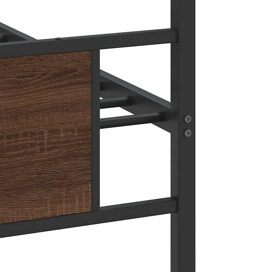 Cadre de lit sans matelas chêne marron 90x200cm bois ingénierie - 10