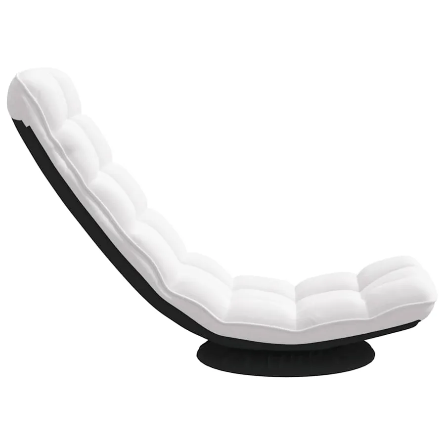 Fauteuil de sol pivotant blanc 70x51x79 cm tissu - 5