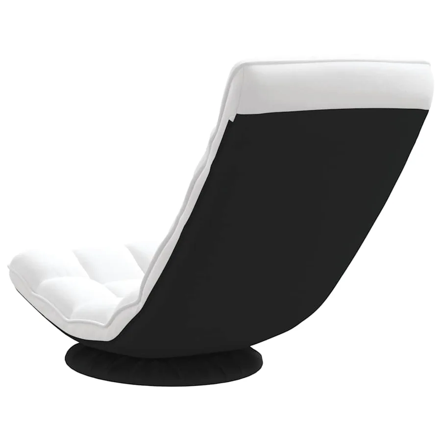Fauteuil de sol pivotant blanc 70x51x79 cm tissu - 6