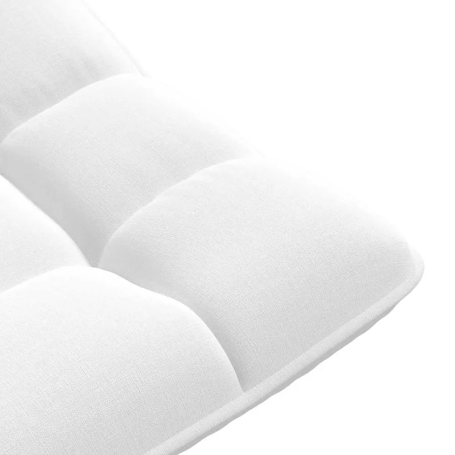 Fauteuil de sol pivotant blanc 70x51x79 cm tissu - 9