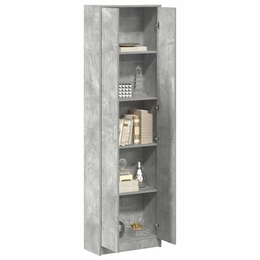 Armoire Gris béton 55 x 25 x 189 cm Bois d'ingénierie - 3