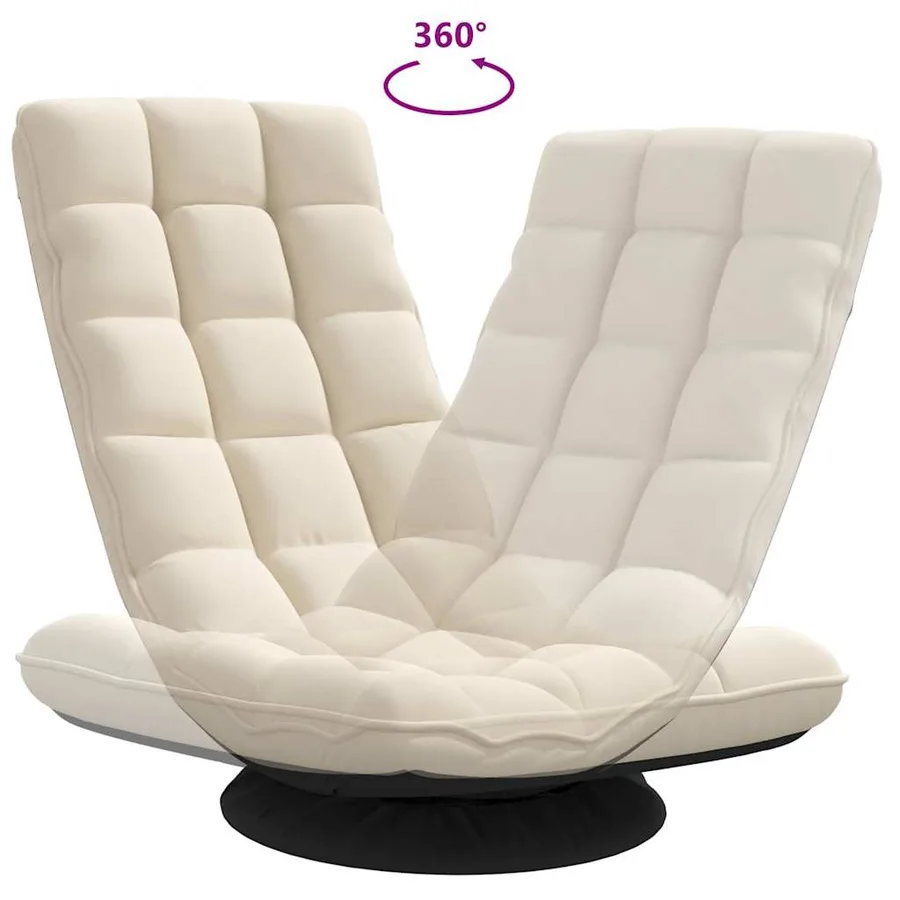 Chaise de sol pivotante en lin 70x51x79 cm - 7
