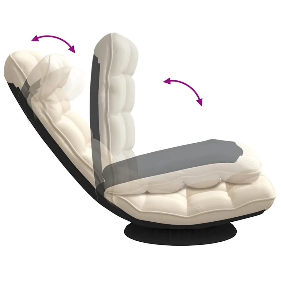 Chaise de sol pivotante en lin 70x51x79 cm - 8