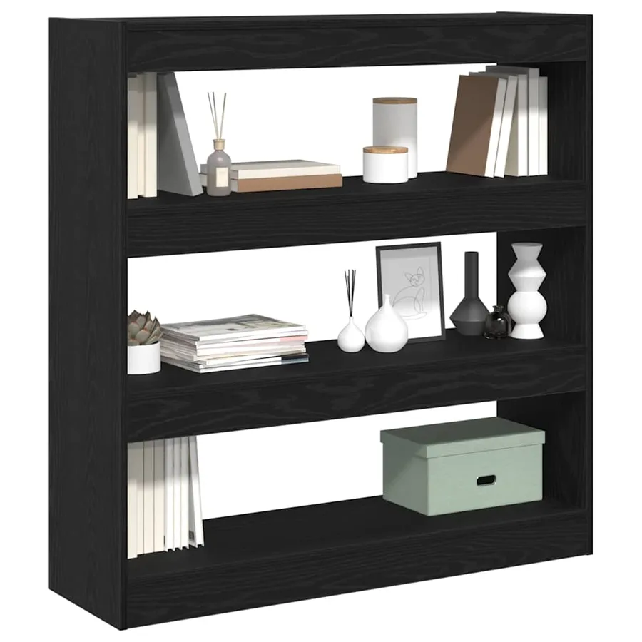Bibliothèque Chêne noir 100 x 30 x 103 cm Bois d'ingénierie - 3