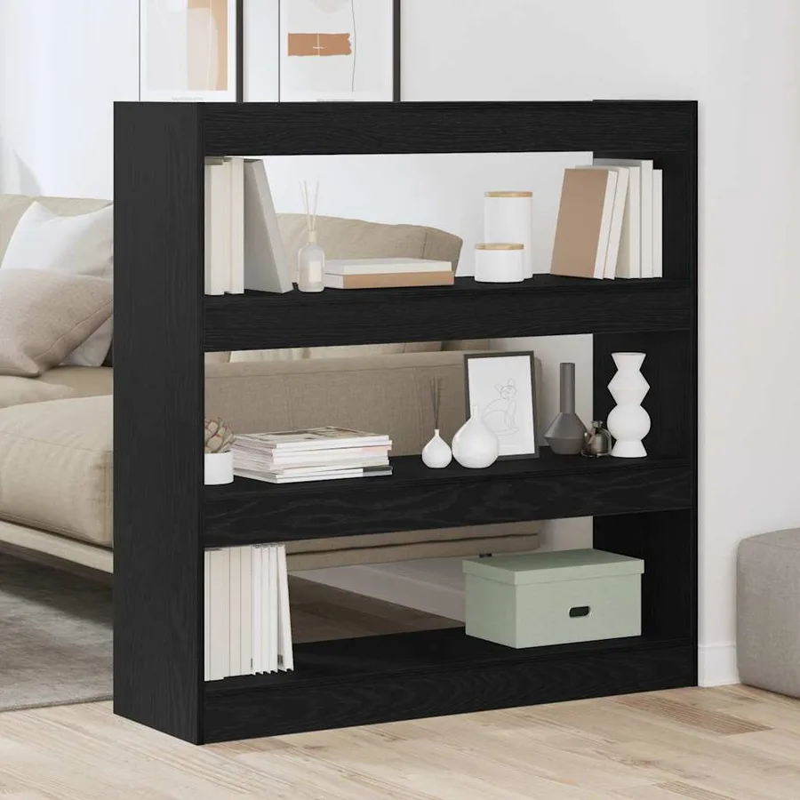Bibliothèque Chêne noir 100 x 30 x 103 cm Bois d'ingénierie - 4