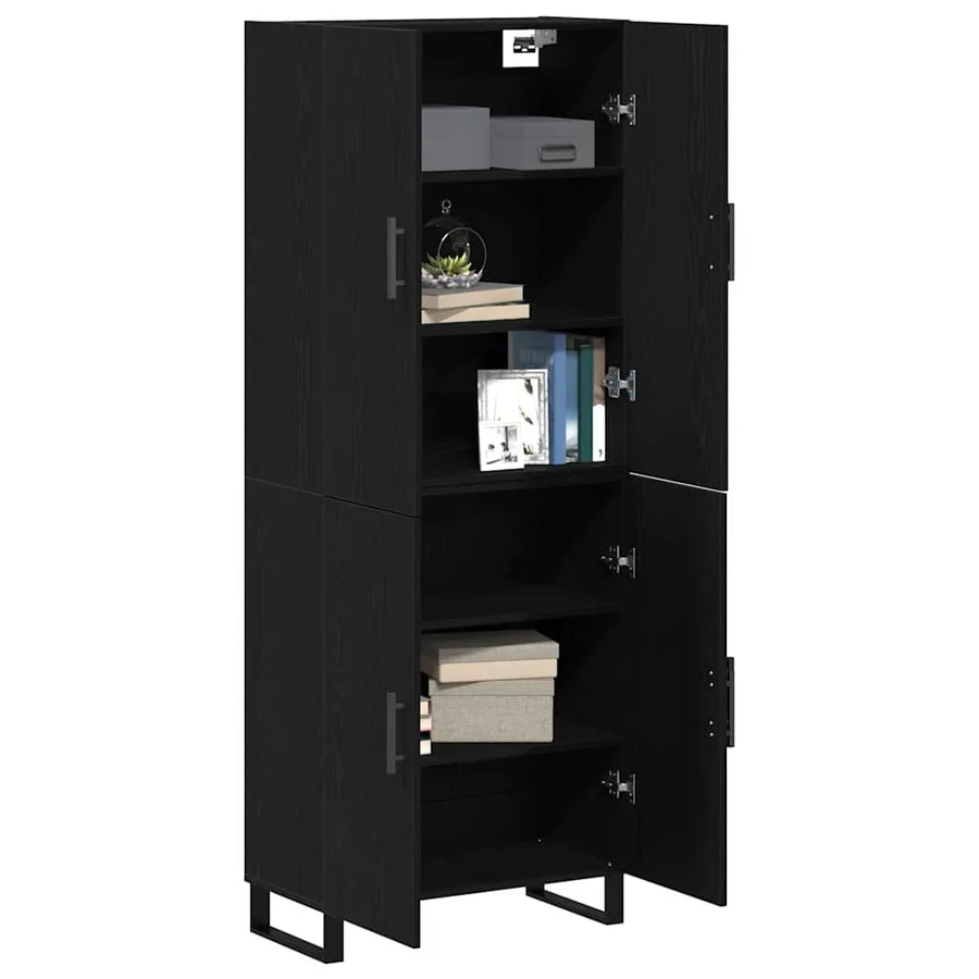 Haut Armoire 2 pcs Chêne noir 69,5 x 34 x 180 cm - 3