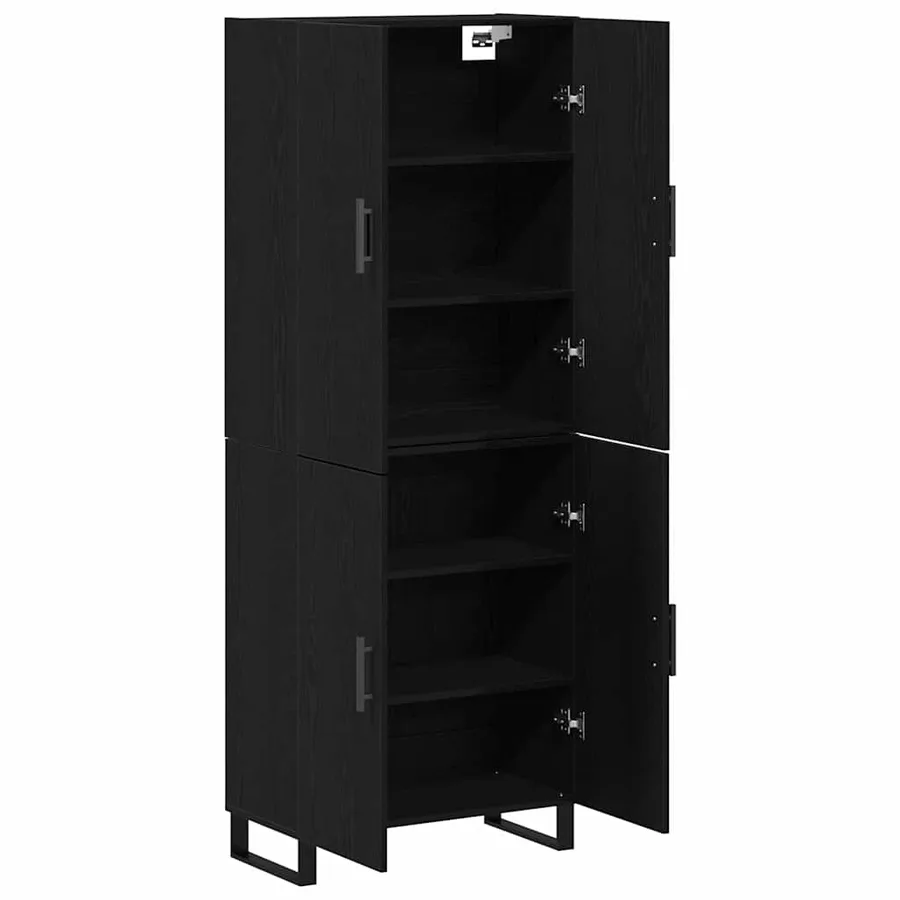 Haut Armoire 2 pcs Chêne noir 69,5 x 34 x 180 cm - 5