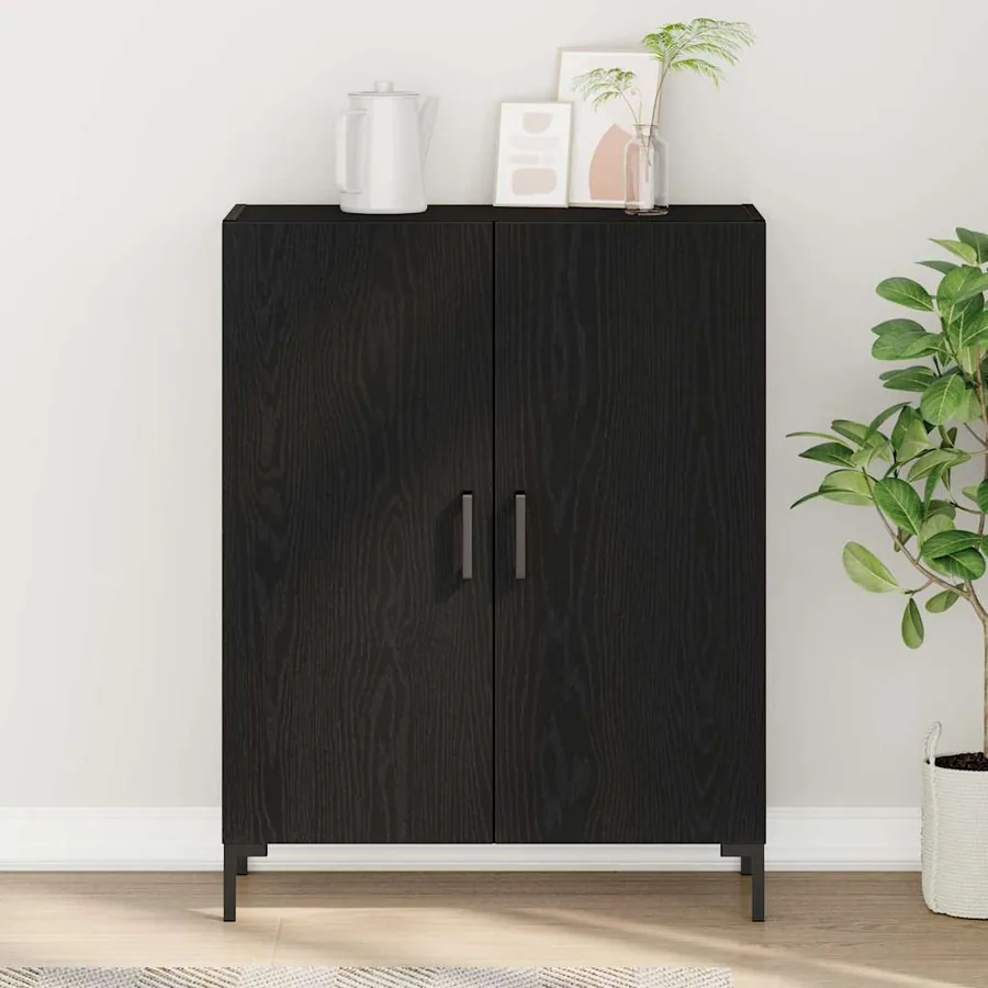 Buffet Chêne noir 69,5 x 34 x 90 cm Bois d'ingénierie
