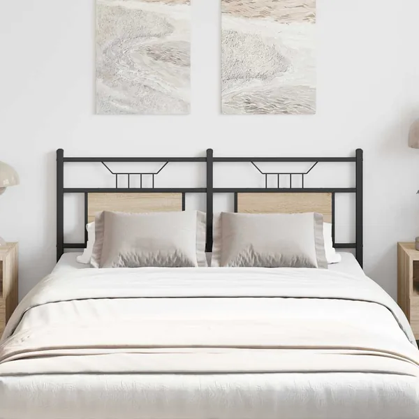 Tête de lit de remplacement chêne sonoma 140 cm bois d'ingénierie et acier