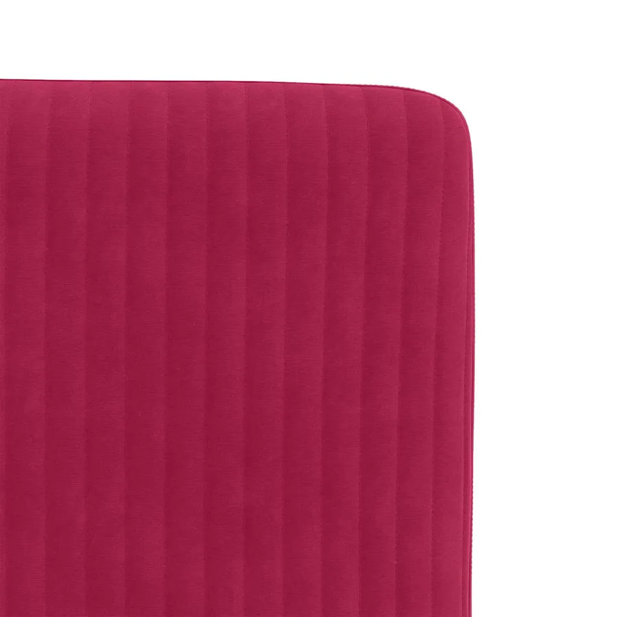 Chaises à manger lot de 2 Rouge bordeaux Velours - 7