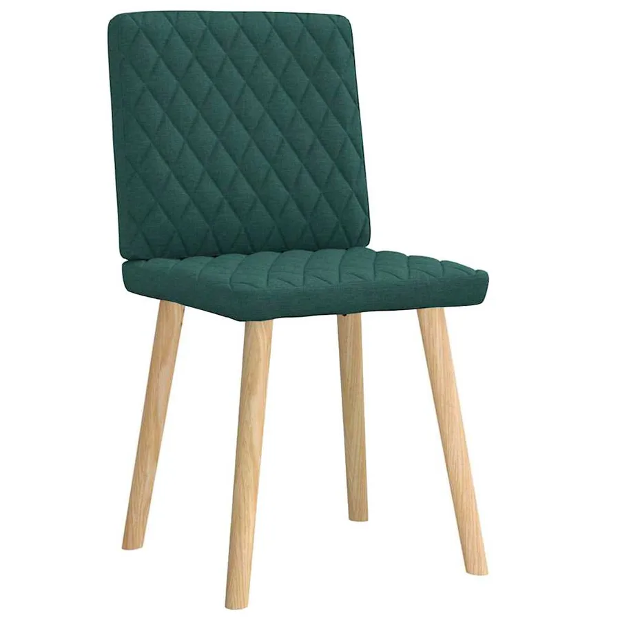 Chaises à manger lot de 2 vert foncé tissu - 4