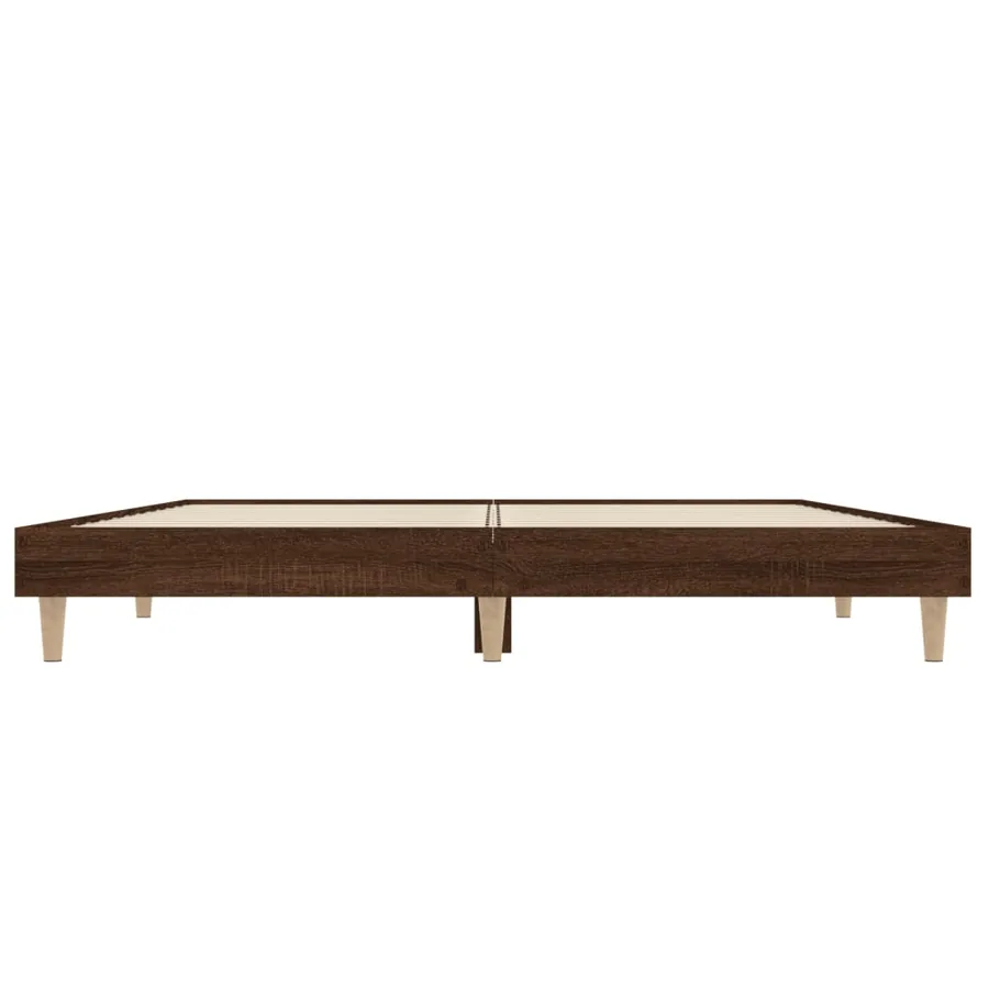 Cadre de lit sans matelas chêne marron 135x190 cm - 6