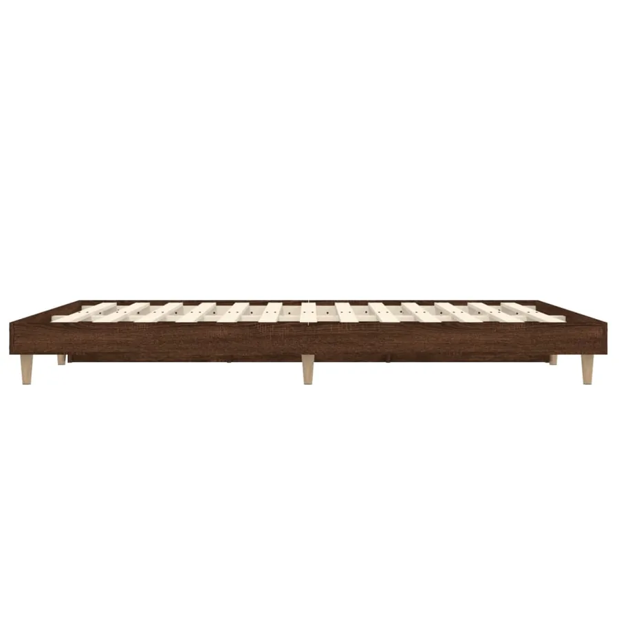 Cadre de lit sans matelas chêne marron 135x190 cm - 7