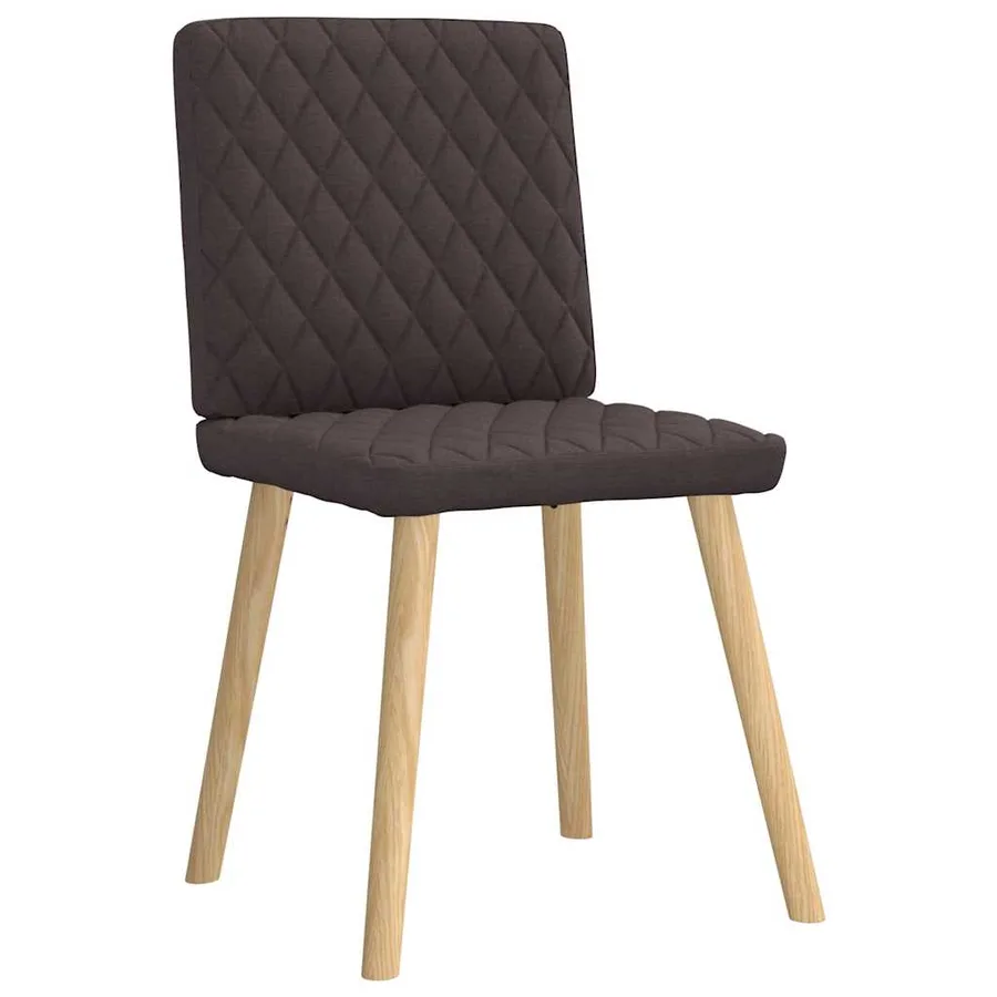 Chaises à manger lot de 6 marron foncé tissu - 3