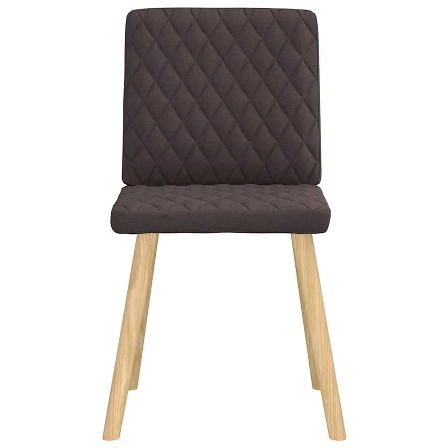 Chaises à manger lot de 6 marron foncé tissu - 4