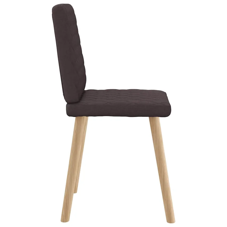 Chaises à manger lot de 6 marron foncé tissu - 5
