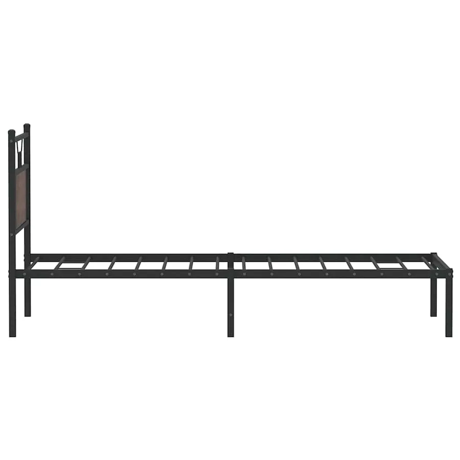 Cadre de lit sans matelas chêne marron 75x190cm bois ingénierie - 7