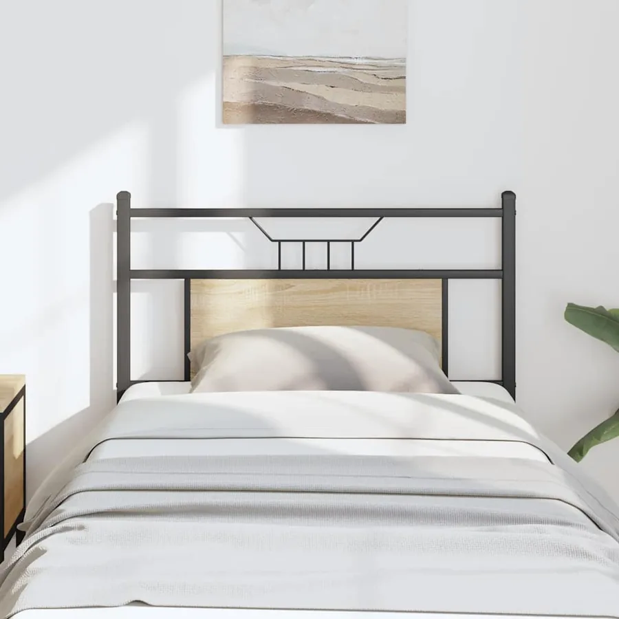 Tête de lit de remplacement chêne sonoma 80 cm bois d'ingénierie et acier