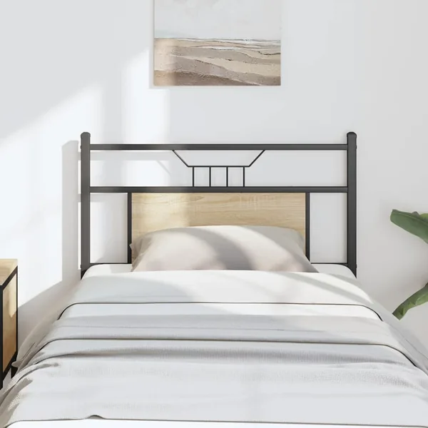 Tête de lit de remplacement chêne sonoma 80 cm bois d'ingénierie et acier