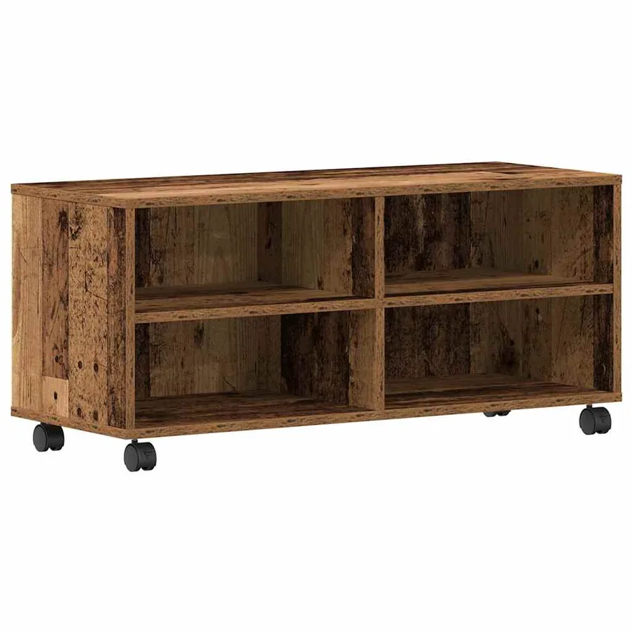 Meuble TV Marron 90 x 35 x 40,5 cm Bois d'ingénierie - 2