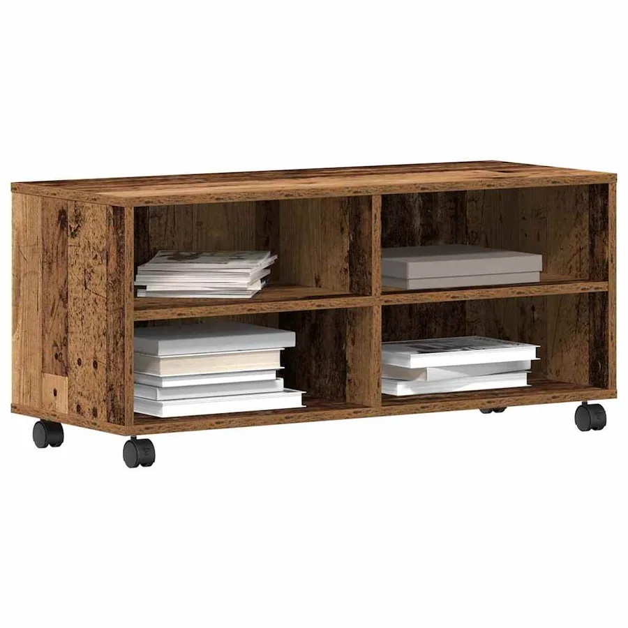 Meuble TV Marron 90 x 35 x 40,5 cm Bois d'ingénierie - 3