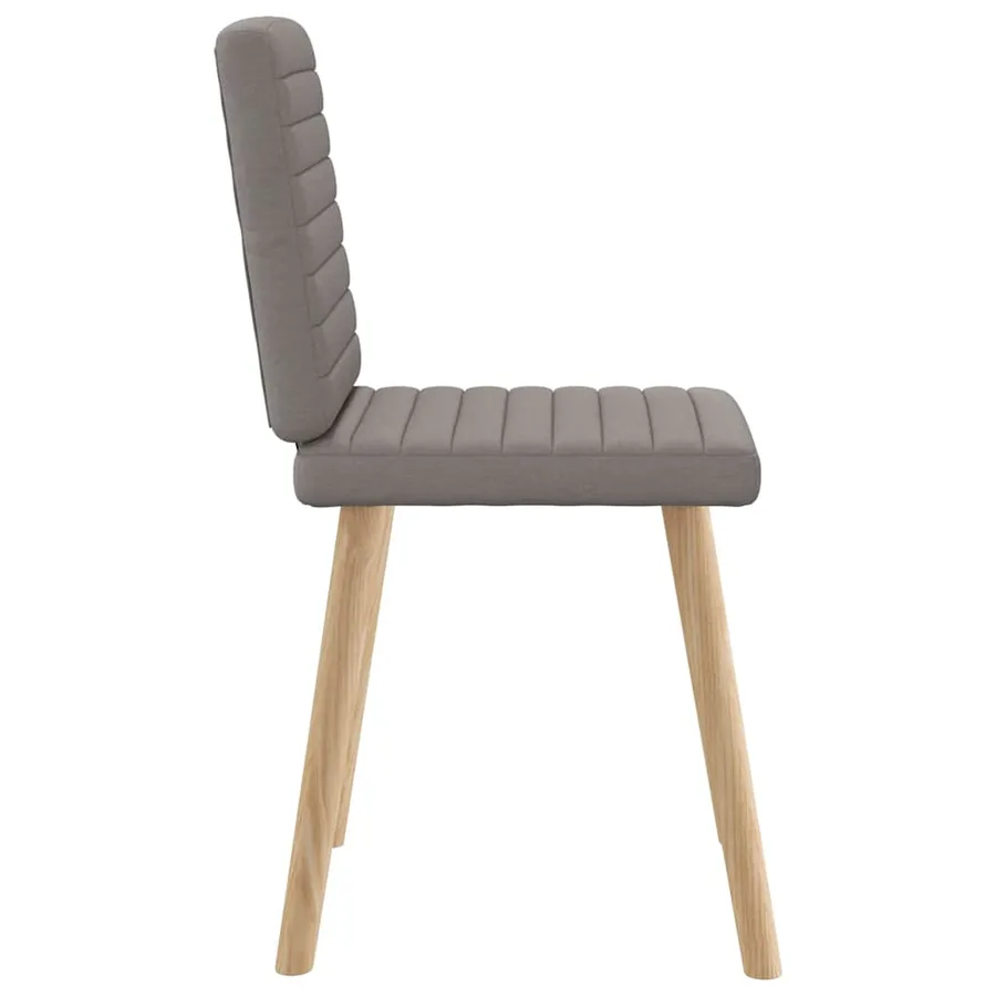 Chaises à manger lot de 4 taupe tissu - 5